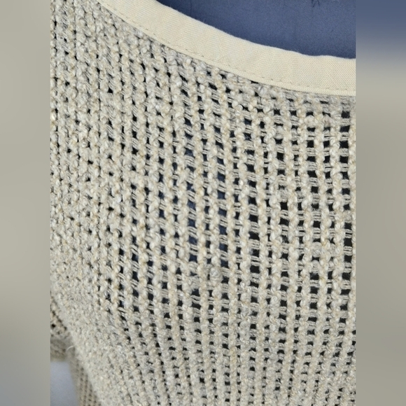 Vintage Action Scene Women's Small Sweater Shirt Top Open Knit Made In USA Boho - Picture 3 of 8